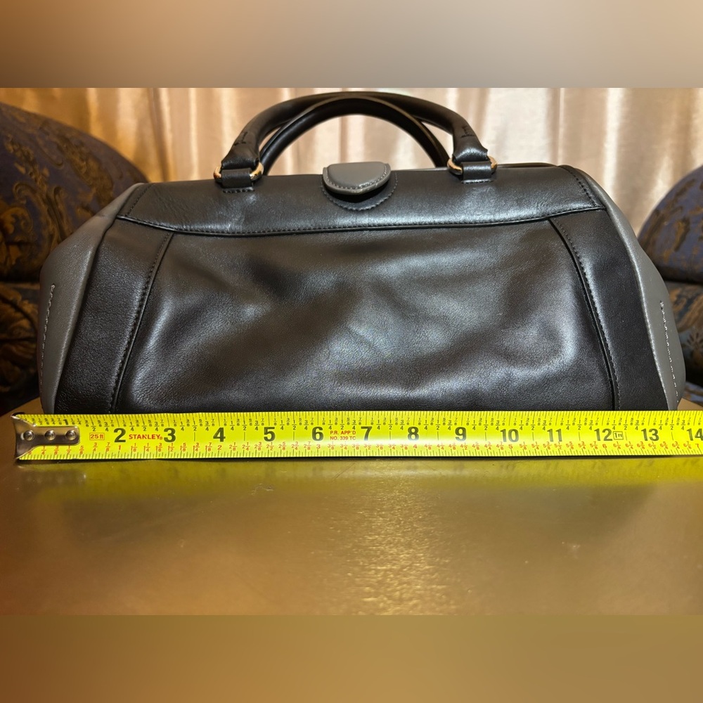 NWT Cole Haan Anne Street Frame Gray/Black Satchel - Picture 14 of 16